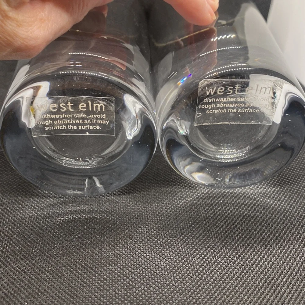 Set (2) West Elm high ball glasses, never used.